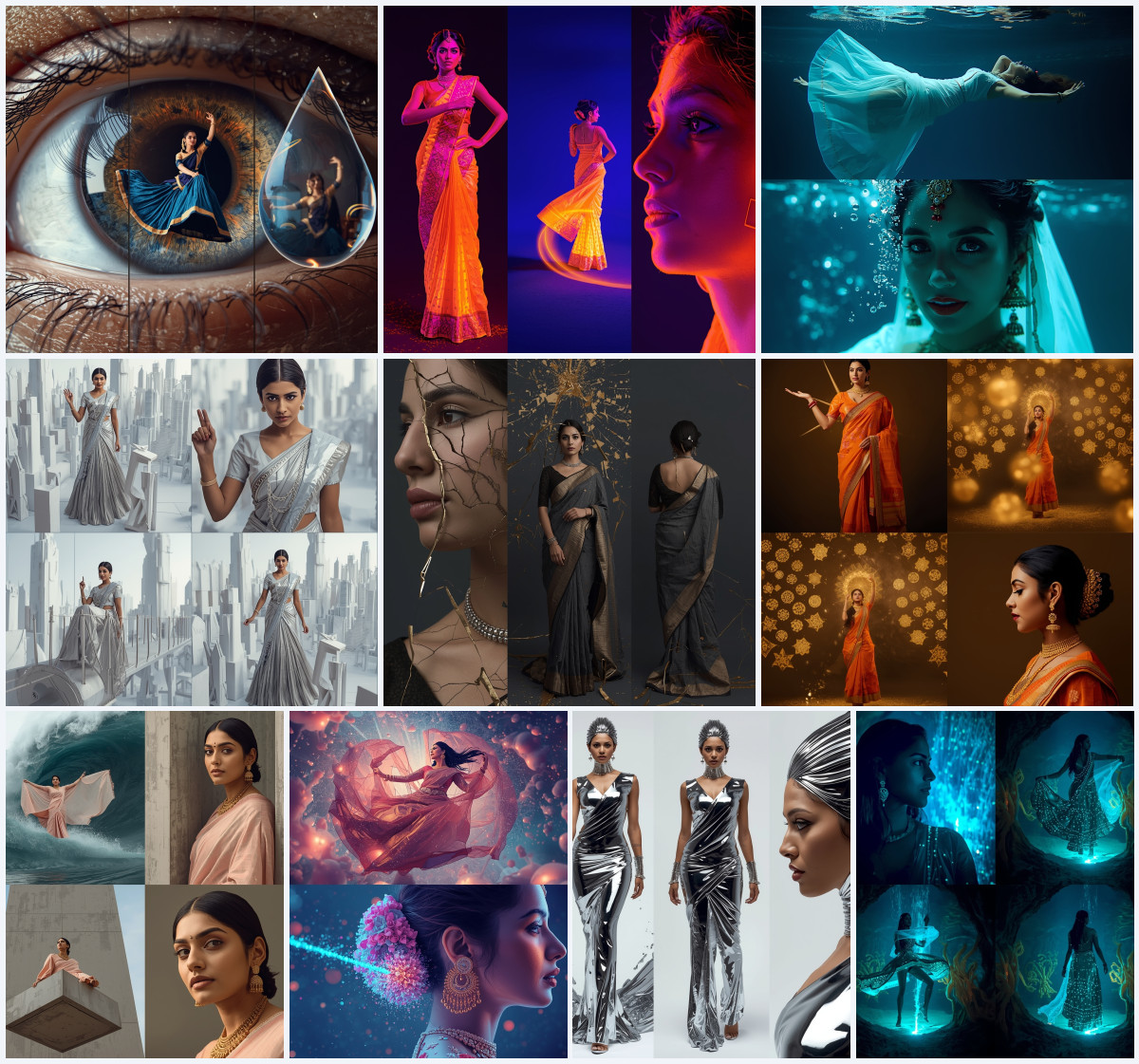 10+ Saree Indoor AI Prompts to Create Clean Ethnic Photos with Minimal Background and Modern Look - Main Thumbnail