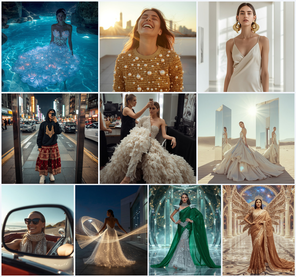 Artistic prompt for gemini highlighting Rose Gold Saree - Main Thumbnail