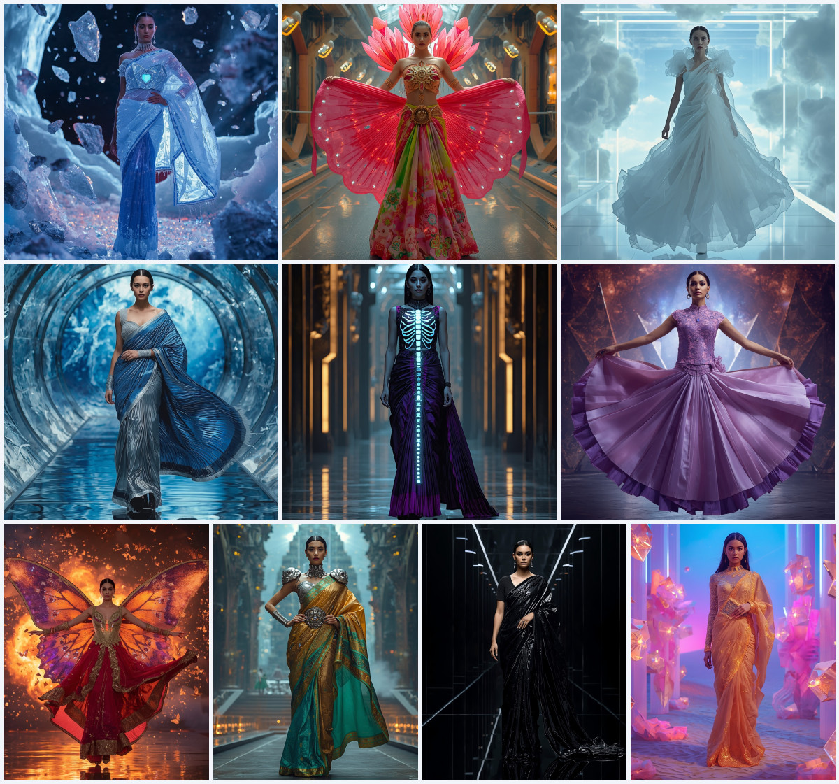 Best 10 Artistic Backlight Saree AI Prompts for Dramatic Girl Imagery - Main Thumbnail