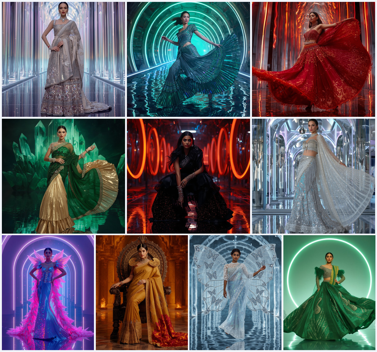 New 10 Saree AI Prompts for Autumnal Earthy Tones and Settings - Main Thumbnail