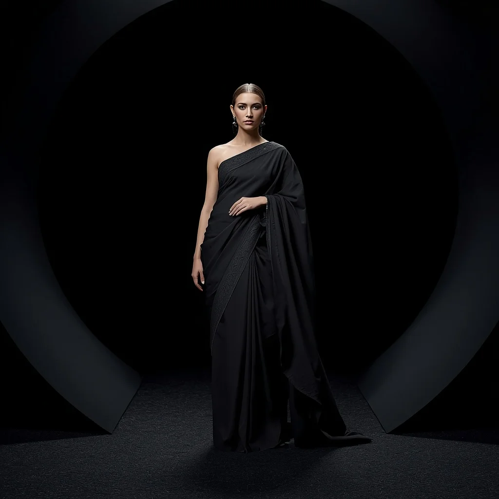 Anti-Light Shadow Core Saree with Black Absorption Dome | Gemini Ai Photo