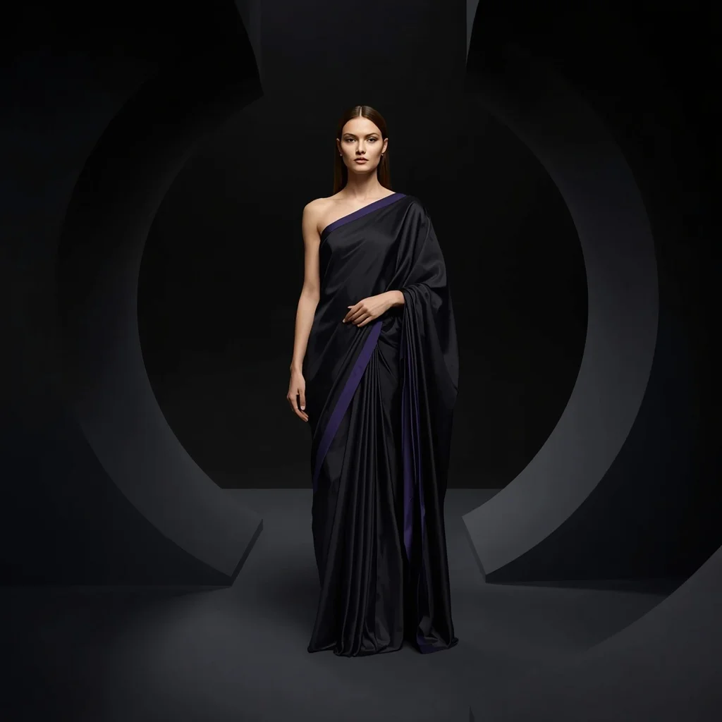 Anti-Matter Silk Rift Saree with Shadow Collapse Chamber | Viral Instagram Ai Prompt