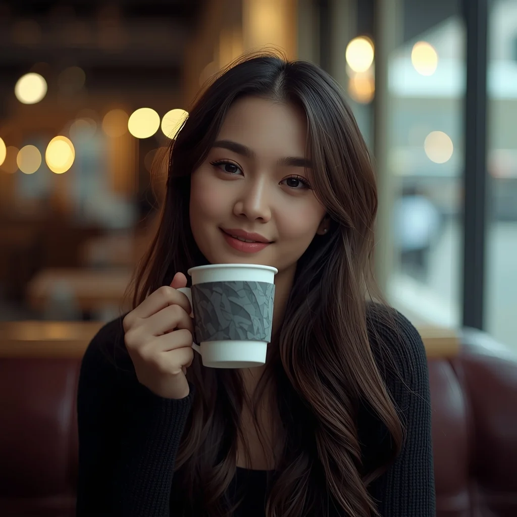 Café Coffee Girl Aesthetic – Lifestyle Influencer Look | Prompt For Photo Editing