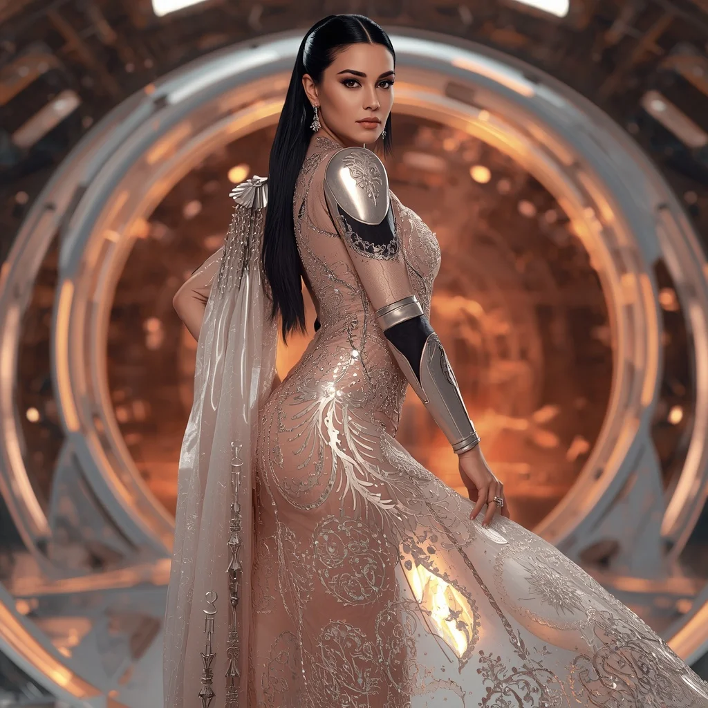 Champagne Aurora Prism Apex Infinity Armor Saree with Floating Sphere Light Dome Nexus Quantum Core Reactor System | Girls Trending Prompt Gemini Instagram