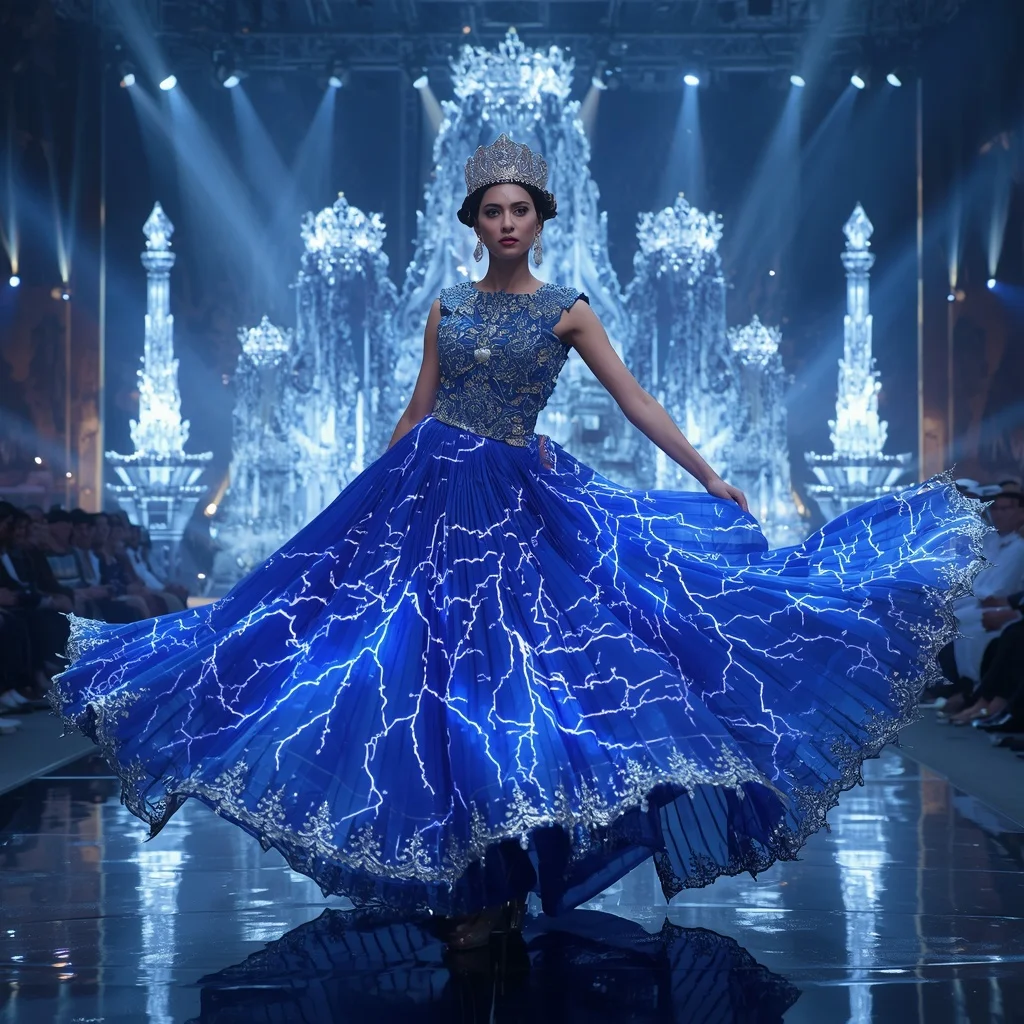 Crystal Lightning Crown Saree with Thunder Festival Megaverse | Prompt For Gemini