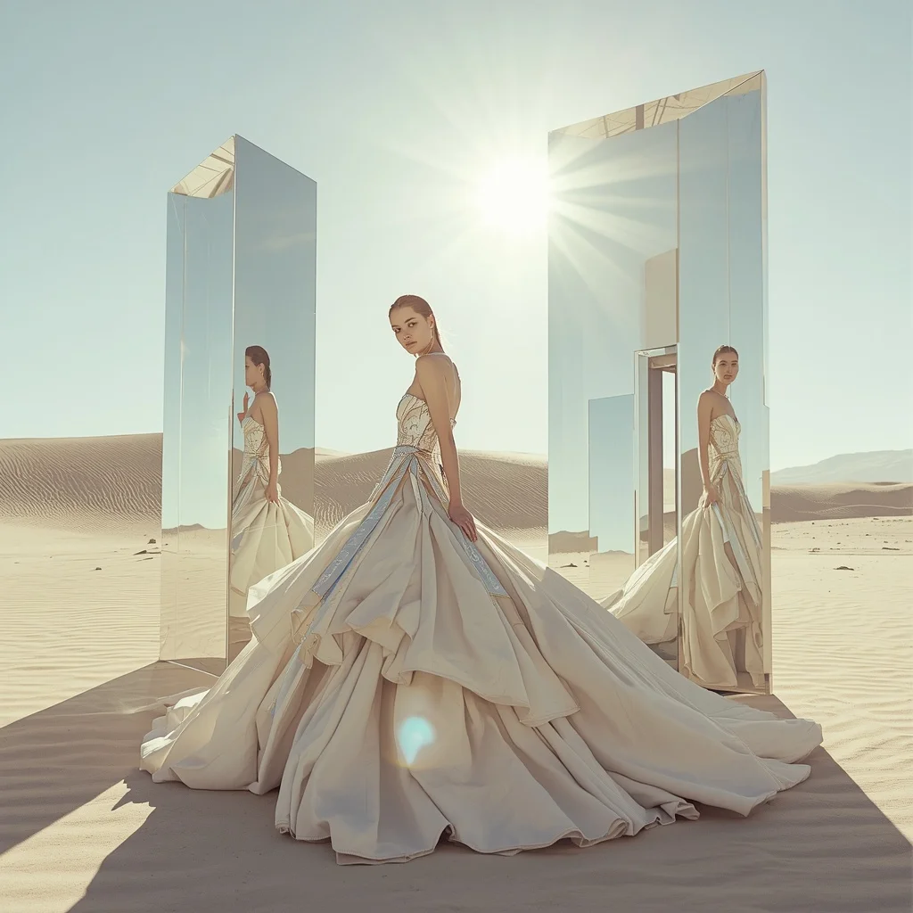 Desert Sun Prism Fashion | Whatsapp Dp Ai Prompt