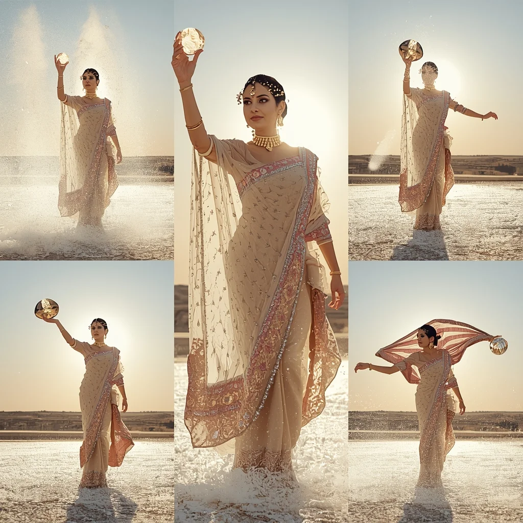 Festival Fancy Saree Plasma-Spun Diamond-Dust Net | Saree Girl Dp Ai Prompt Ultra Hd