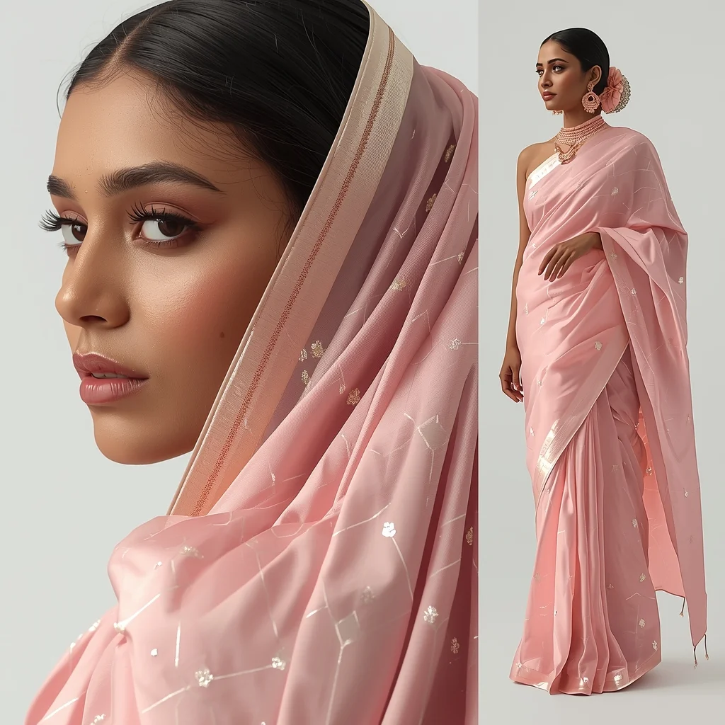 Festive Pastel Saree Absolute Form Without Meaning Collage | Pure Structure Premium Prompt | Saree Pose Ai Prompt For Image Generation