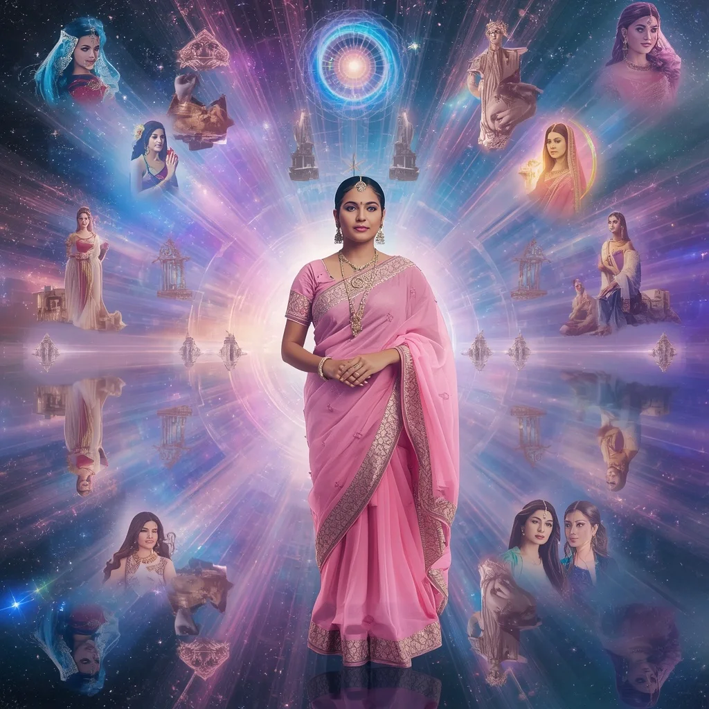 Festive Pastel Saree Infinite Crystal Aurora Celestial Harmony Nexus Core Collage Premium | Instagram Photography Ai Prompt