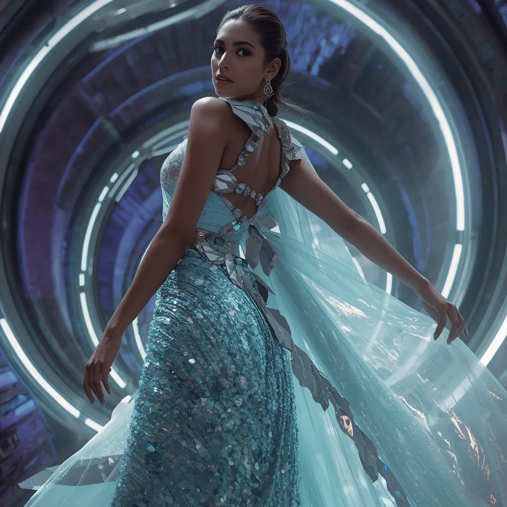 Frozen Aurora Ice Singularity Apex Quantum Armor Saree with Floating Orbital Storm Ring Nexus Collapse Matrix | Creative Ai Prompt