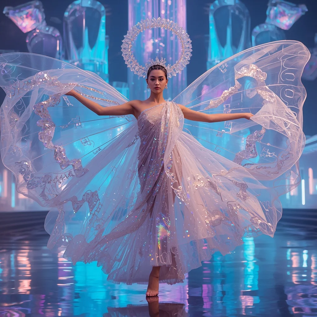Giant Transparent Butterfly Halo Saree with Floating Sky Palace | Royal Rajputana Girl Prompt