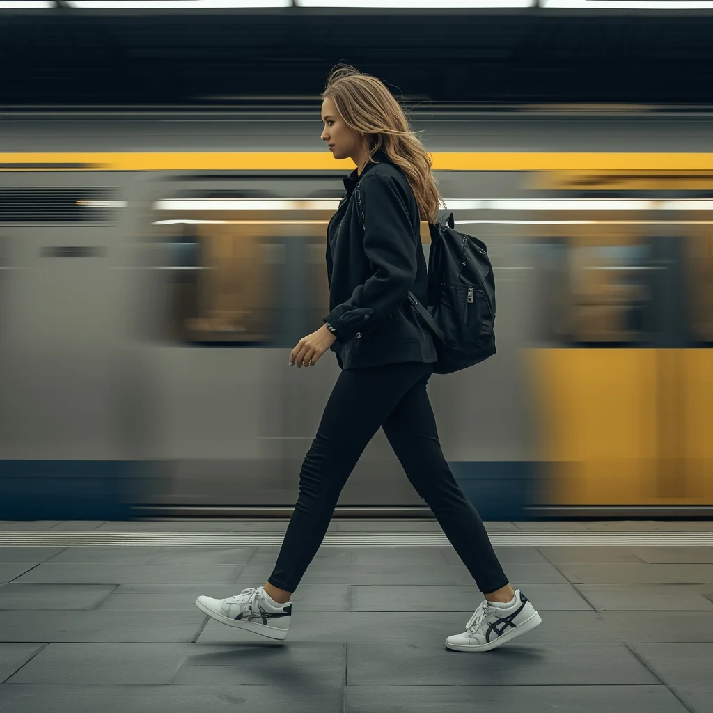 Metro Station Walking Girl – Urban Lifestyle Influencer Look | Pro Level Image Prompts