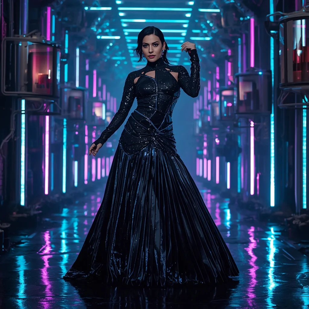 Obsidian Comet Singularity Infinity Armor Saree with Quantum Neon Hypervault Corridor Matrix Collapse Nexus System | New Instagram Trend Prompt For Girl Copy And Paste