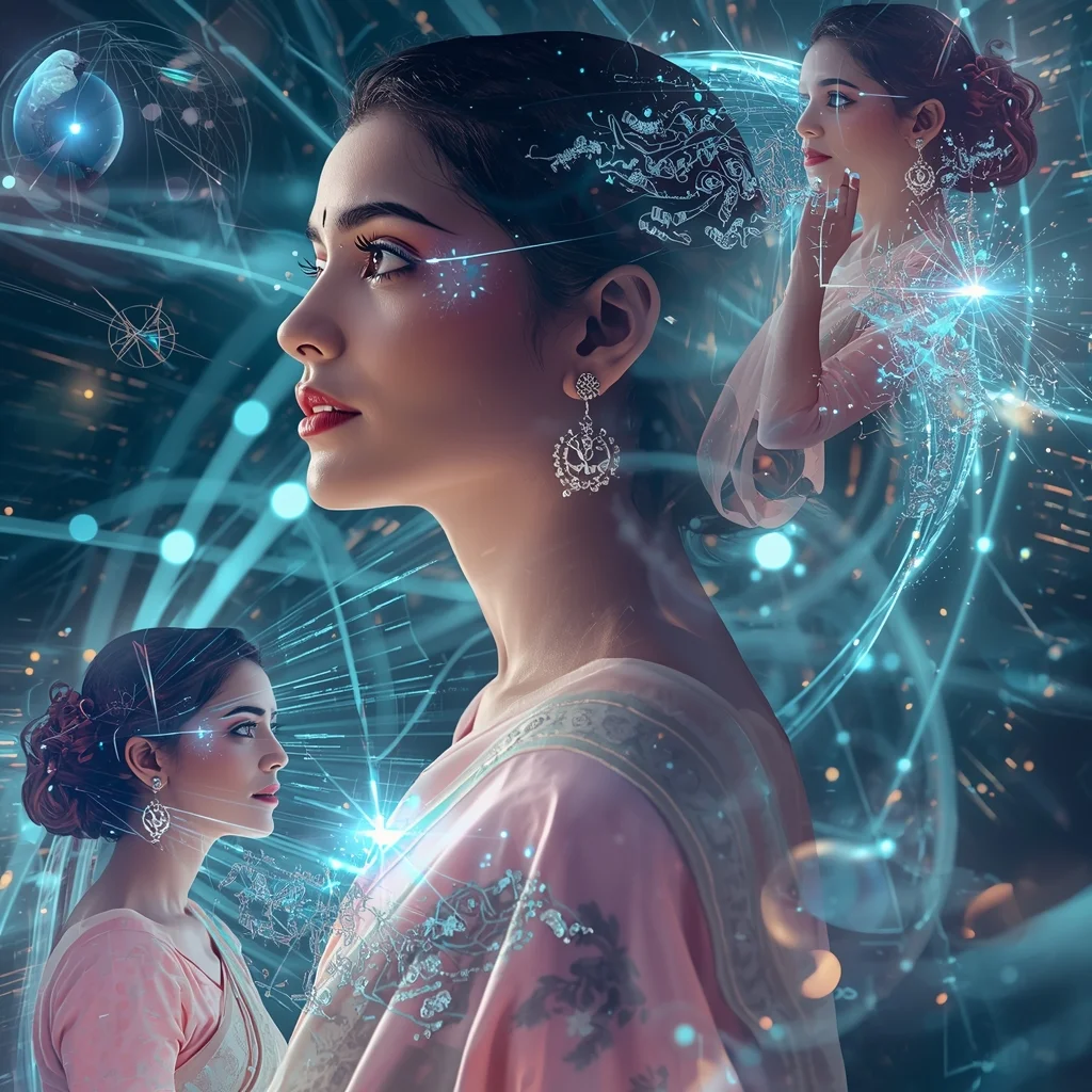 Pastel Saree Infinite Neural Pulse Wave Consciousness Expansion Grid Cinematic Viral Prompt | Saree Trending Ai Prompt
