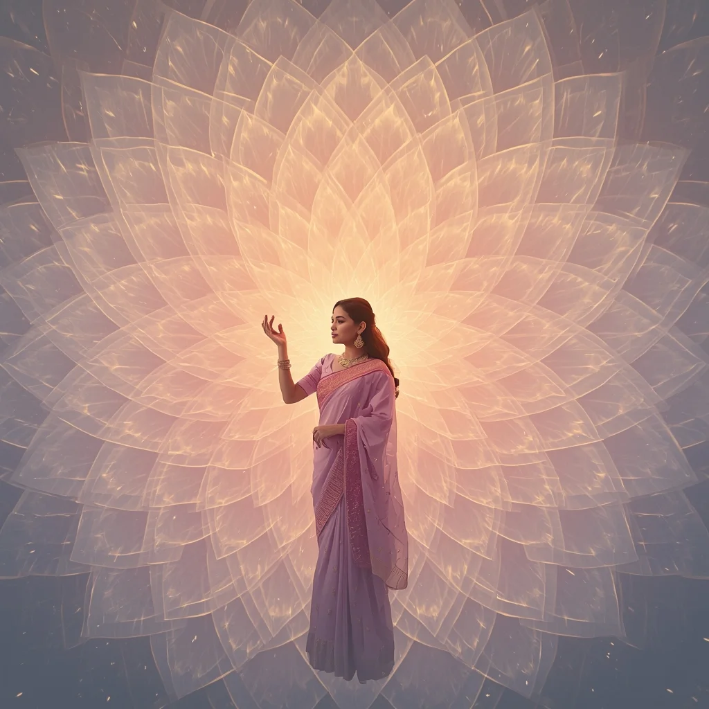 Pastel Saree Multi Layer Light Bloom Infinite Expansion Cinematic Viral Prompt | Saree Reel Ai Prompt