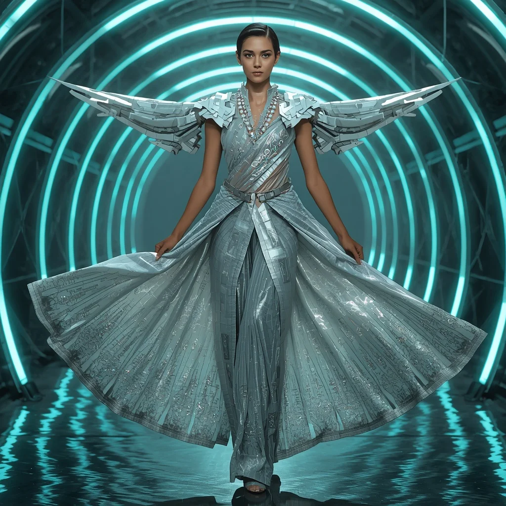 Titanium Nebula Fragment Apex Quantum Armor Saree with Floating Arc Hypermatrix Corridor Nexus Grid Collapse System | Saree Ai Prompt